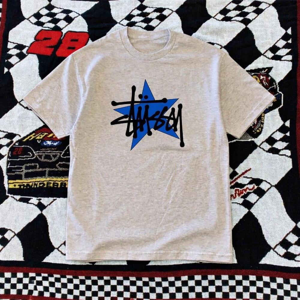 Sport Grey Stussy Star Tee Streetwear